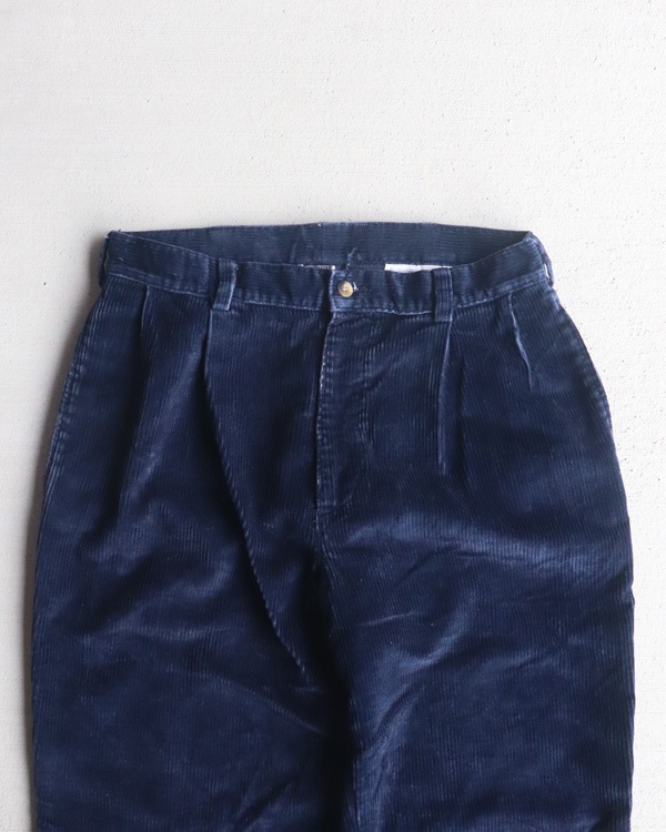 Vintage 90s Navy LANDS'END Corduroy Trousers (30x30)
