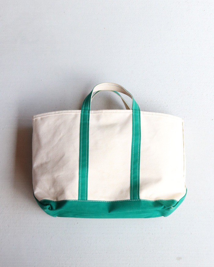 Vintage 90s Green L.L.BEAN Canvas Tote (L)