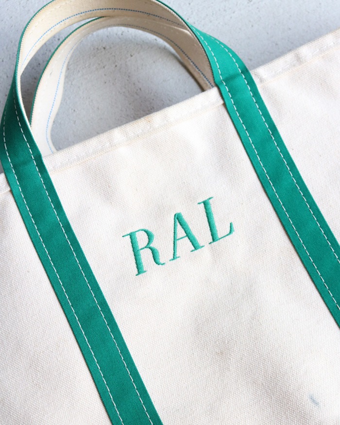 Vintage 90s Green L.L.BEAN Canvas Tote (L)