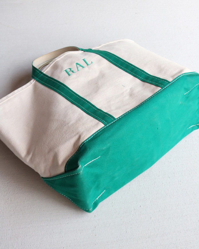 Vintage 90s Green L.L.BEAN Canvas Tote (L)