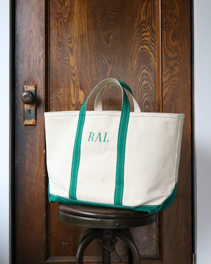 Vintage 90s Green L.L.BEAN Canvas Tote (L)