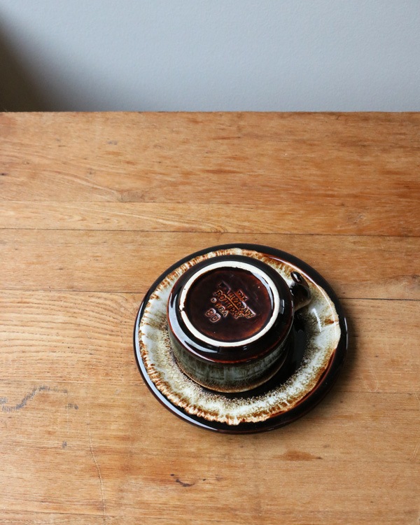 Brown Drip Cup&Saucer A�å֥饦��ɥ�å� ���åס��������� A