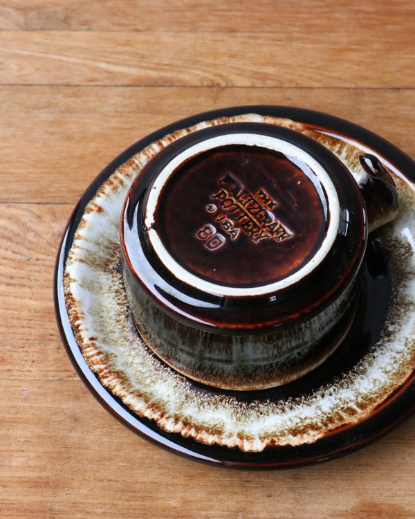 Brown Drip Cup&Saucer A�å֥饦��ɥ�å� ���åס��������� A