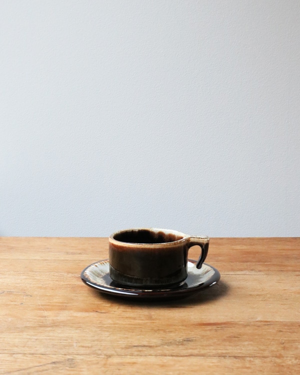 Brown Drip Cup&Saucer A�å֥饦��ɥ�å� ���åס��������� A