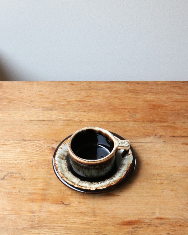 Brown Drip Cup&Saucer A�å֥饦��ɥ�å� ���åס��������� A