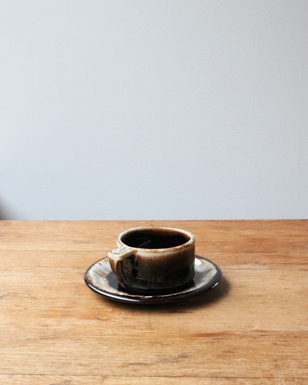 Brown Drip Cup&Saucer A�å֥饦��ɥ�å� ���åס��������� A