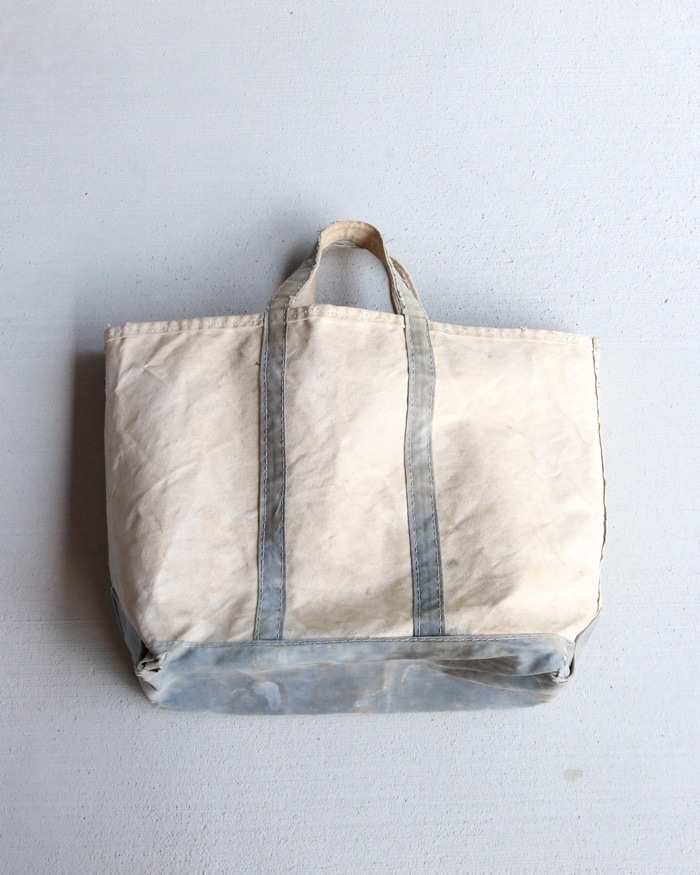 Vintage 80s Faded Navy L.L.BEAN Canvas Tote (L)