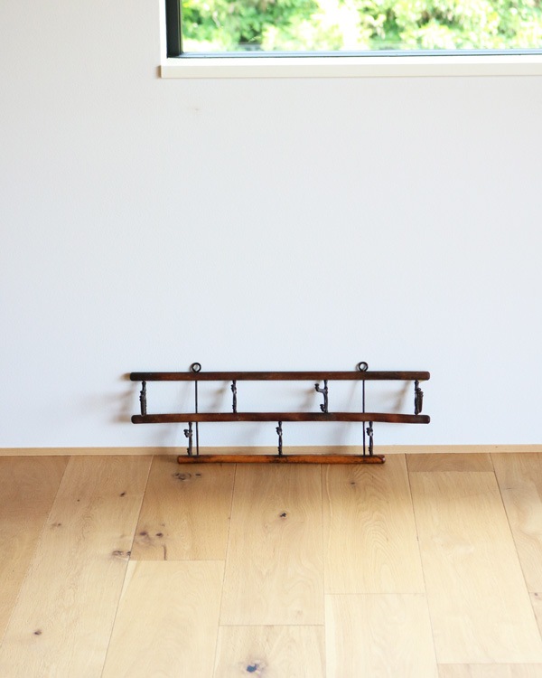 c.1920s 2-Tier Wooden Wall Hook Rack��1920ǯ�庢 2�ʼ� ��������եå���å�