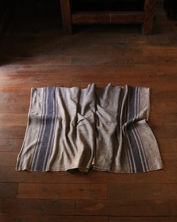 Gray & Blue Wool Blanket�å��졼&�֥롼 ������֥�󥱥å�