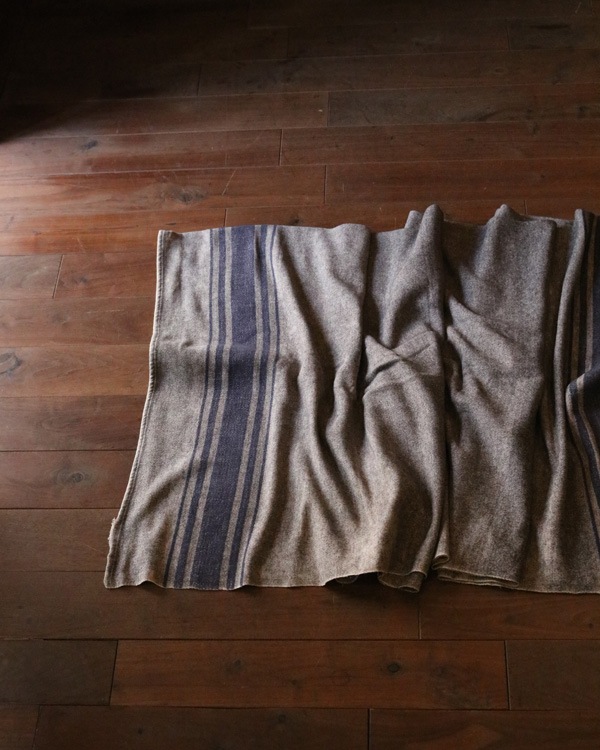 Gray & Blue Wool Blanket�å��졼&�֥롼 ������֥�󥱥å�