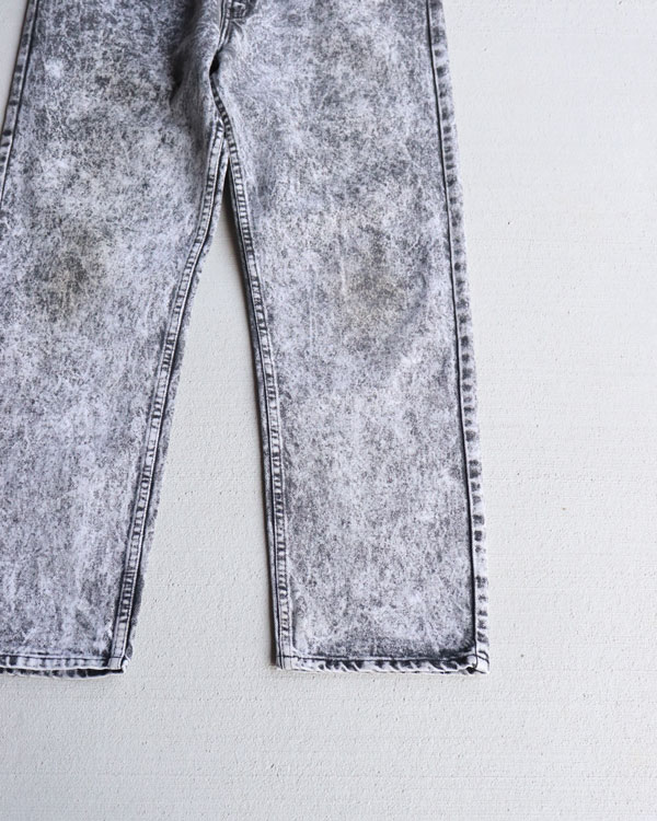 Vintage 90s Acid Wash LEVI'S 505 Black Jeans (W34xL28)