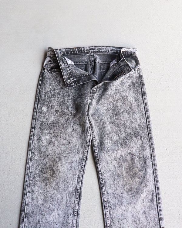 Vintage 90s Acid Wash LEVI'S 505 Black Jeans (W34xL28)