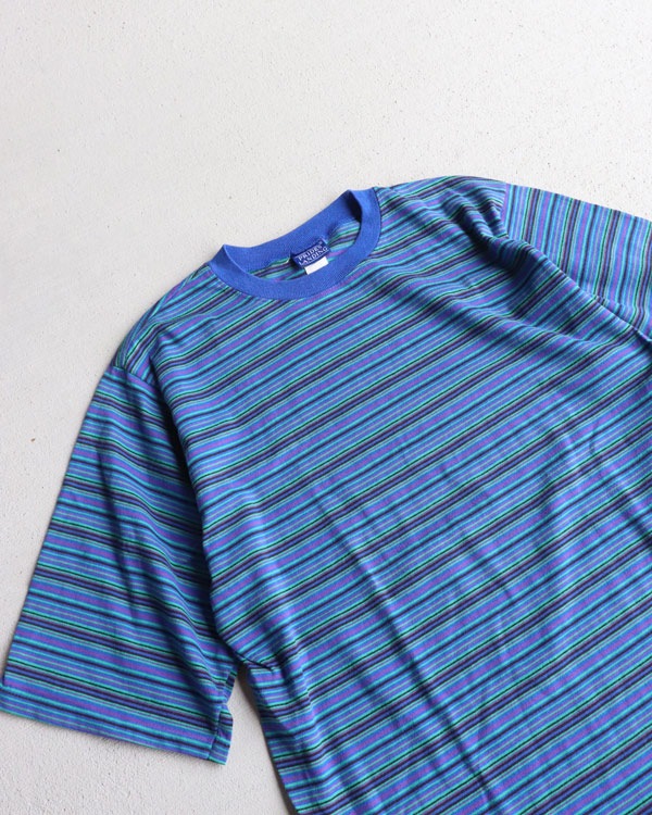 Vintage 90s Blue Striped PRIDES LANDING Tee (M)