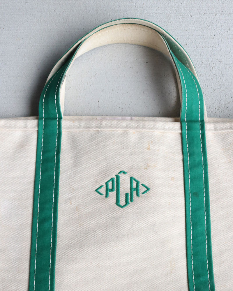 c.1980s L.L.Bean “BOAT AND TOTE” Large/Green(Monogram)｜1980年代頃