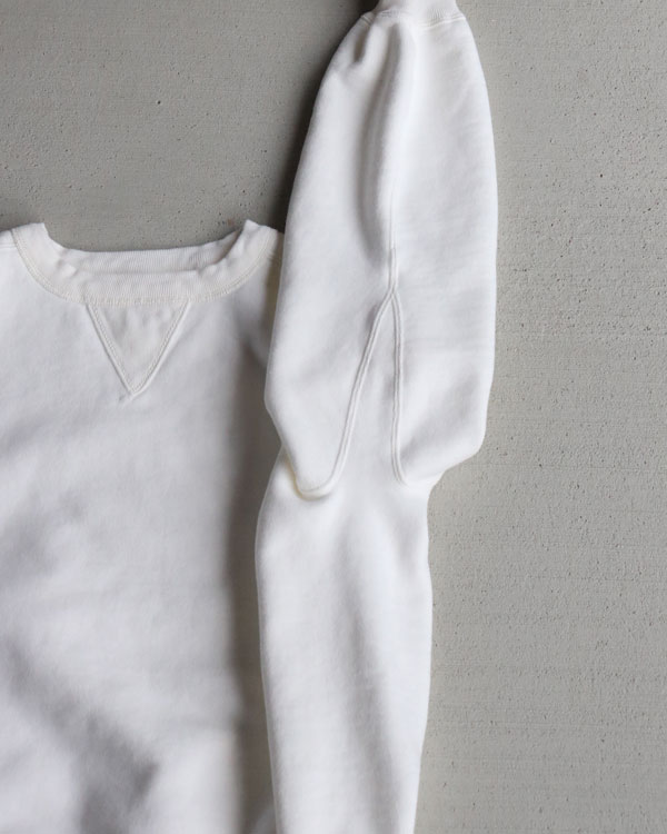 FULL BACK �ե�Хå���DOUBLE V FREEDOM SLEEVE SWEAT ��WHITE��