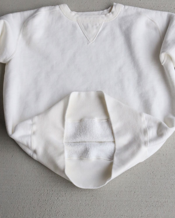 FULL BACK �ե�Хå���DOUBLE V FREEDOM SLEEVE SWEAT ��WHITE��