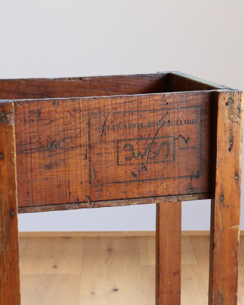 c.1930s “USMC” Wooden Factory Bin｜1930年代頃 “USMC” 木製