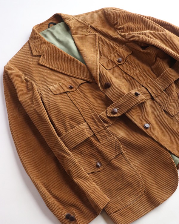 Vintage 70s Camel TOWNCRAFT Corduroy Norfolk Jacket (M)