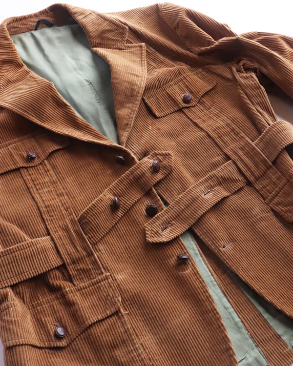 Vintage 70s Camel TOWNCRAFT Corduroy Norfolk Jacket (M)