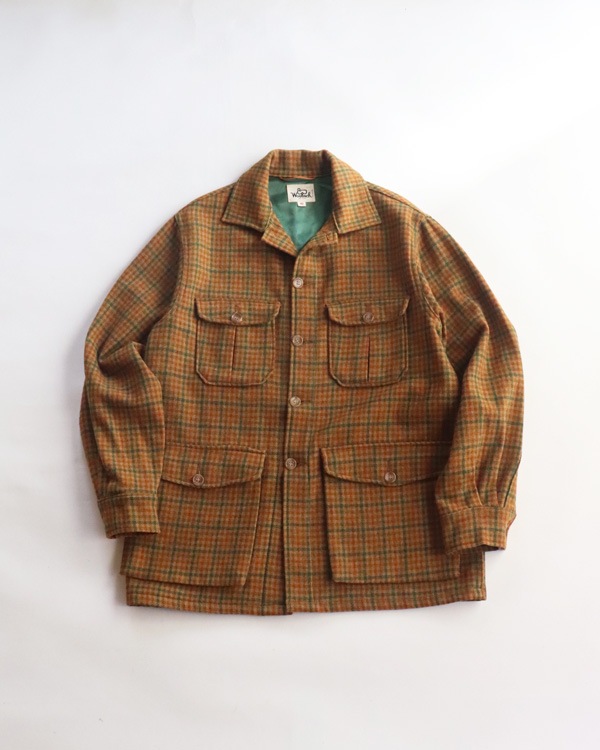 Vintage 70s Plaid WOOLRICH 4pocket Wool Shirt (L)