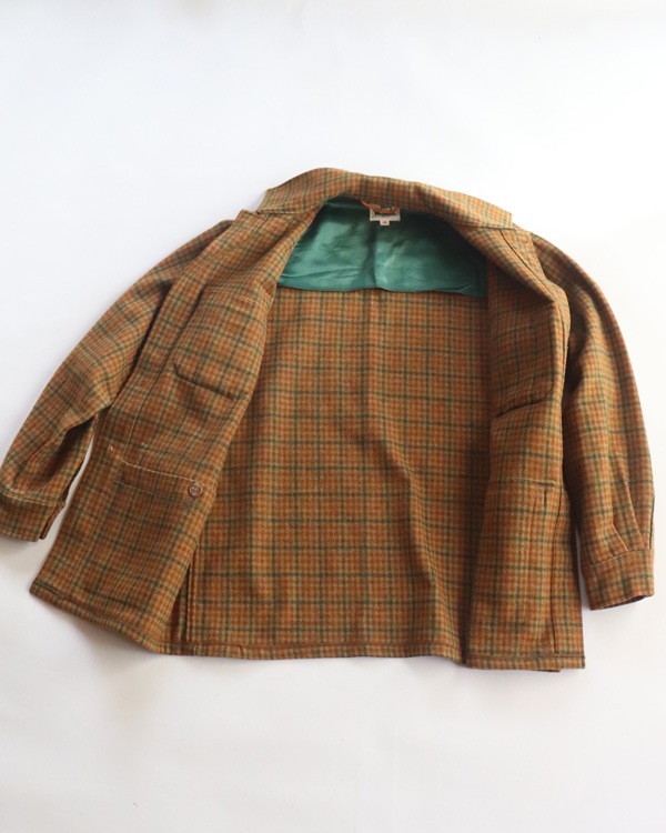 Vintage 70s Plaid WOOLRICH 4pocket Wool Shirt (L)