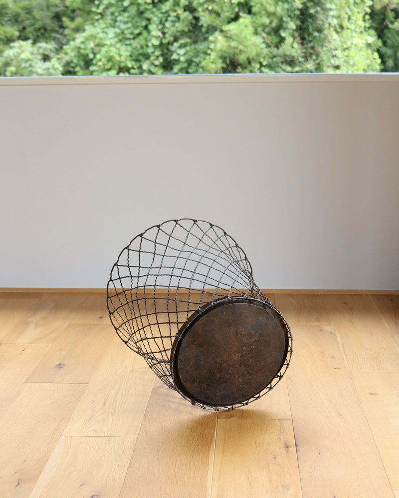 昭和レトロヴィンテージストレージバスケット c.1930s Wire Waste Basket｜1930年代頃 ワイヤー ウェイストバスケット