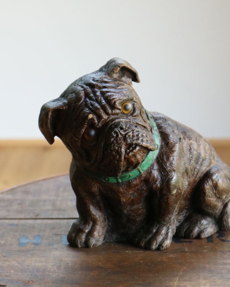 c.1930s Carnival Prize Chalkware “BULLDOG”｜1930年代頃 カーニバル