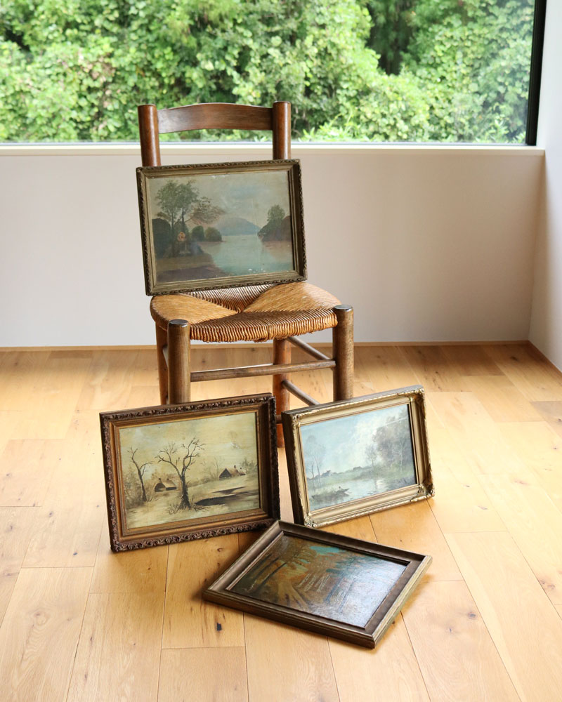 c.1930s Antique Framed Woodland Landscape Painting A｜1930年代頃