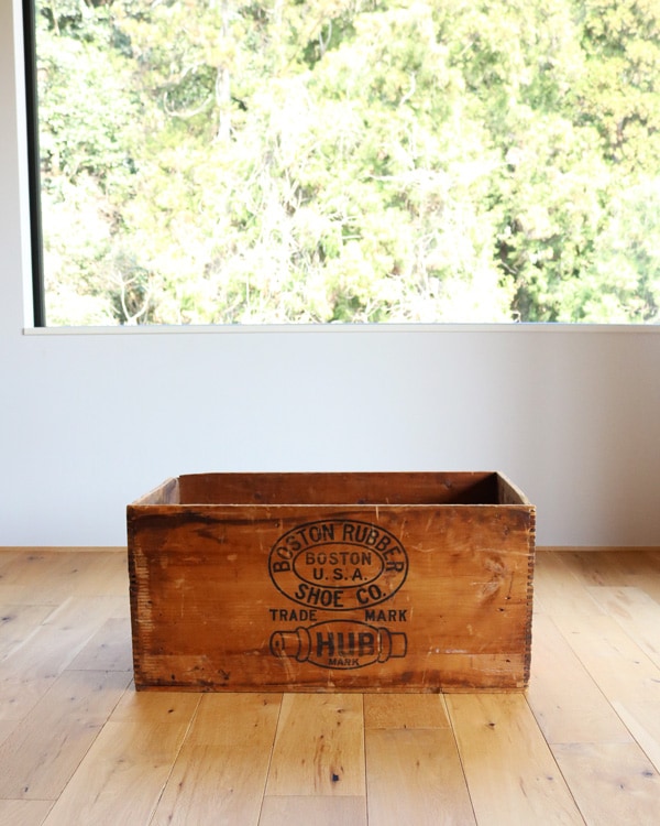 "BOSTON RUBBER SHOE" Wood Crate��"BOSTON RUBBER SHOE" ���åɥ��졼��