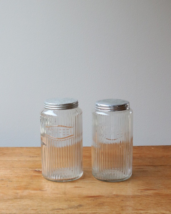 "COFFEE" Glass Jar Rib Glass GJ-003"COFFEE" 饹㡼 ֥饹 GJ-003