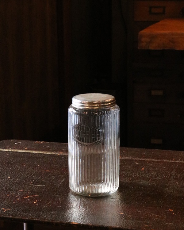 "COFFEE" Glass Jar Rib Glass GJ-003"COFFEE" 饹㡼 ֥饹 GJ-003