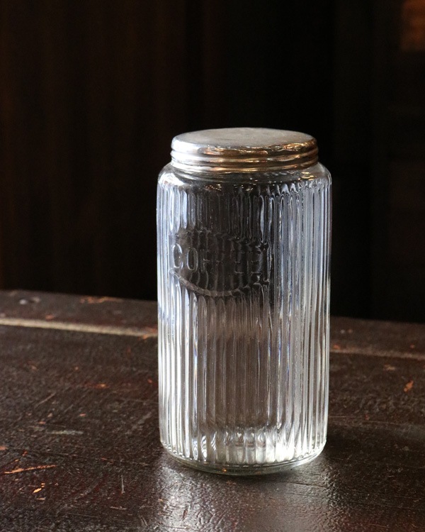 "COFFEE" Glass Jar Rib Glass GJ-003"COFFEE" 饹㡼 ֥饹 GJ-003