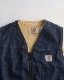 Vintage 80s CARHARTT Denim Boa Vest (XL)