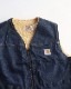 Vintage 80s CARHARTT Denim Boa Vest (XL)