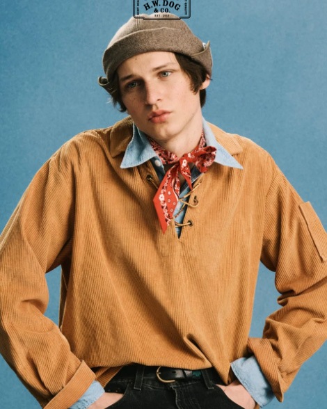 THE H.W.DOG & Co. �� ���������֥�塼 �ɥå�����ɥ�����FLAP ROLL CAP �ե�åץ����륭��åס�BEIGE��