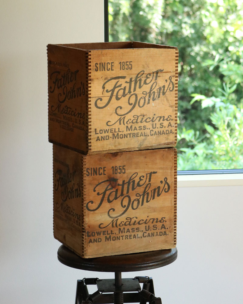 c.1910s “FATHER JOHN'S MEDICINE” Wood Crate A｜1910年代頃 “FATHER