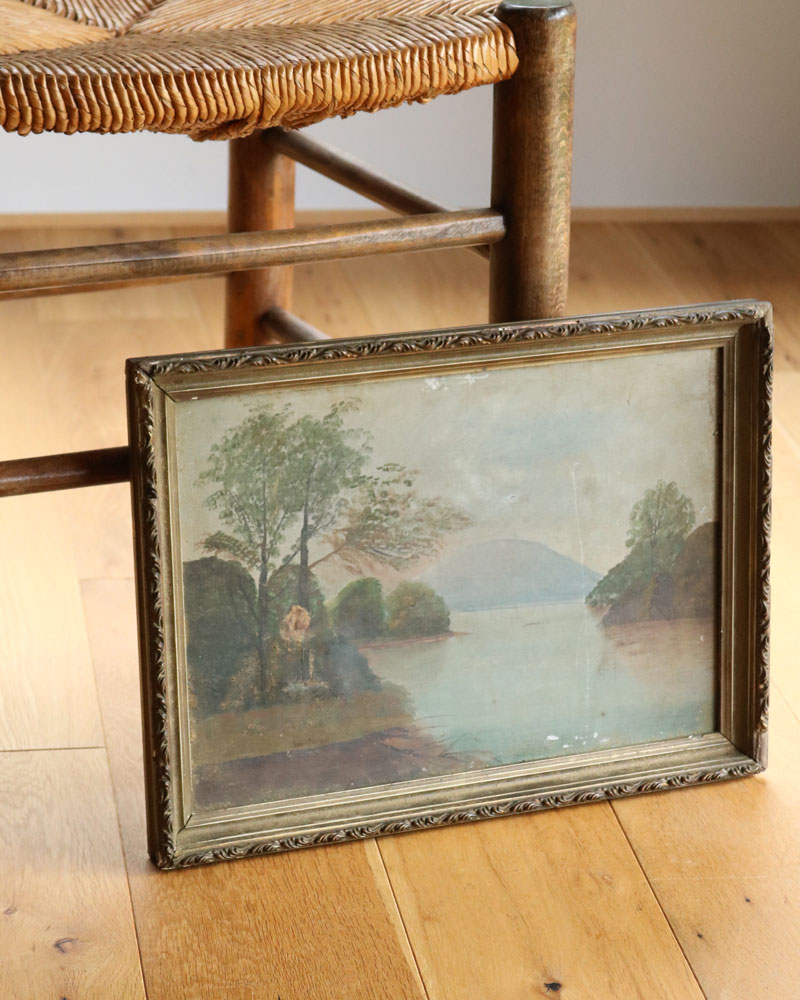 c.1930s Lake Landscape Painting C｜1930年代頃 油絵風景画 C