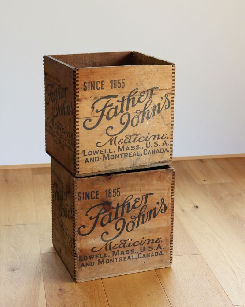 c.1910s “FATHER JOHN'S MEDICINE” Wood Crate B｜1910年代頃 “FATHER