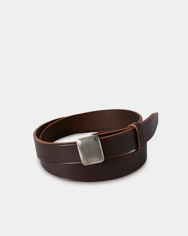 PHIGVEL �ե����٥��LEATHER HICKOK BELT �ҥ��å� �٥�ȡ�D.BROWN��SILVER��