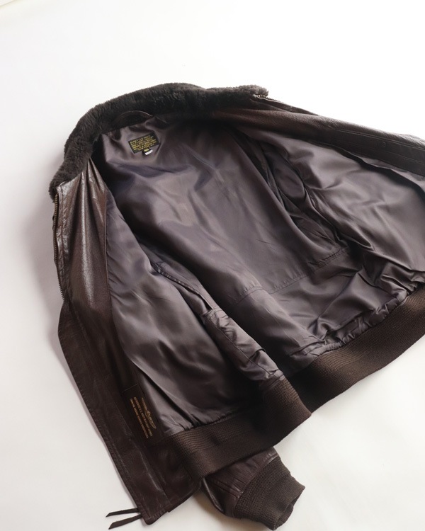 Vintage 80s Brown WILLIS & GEIGER G-1 Flight Jacket (XL)