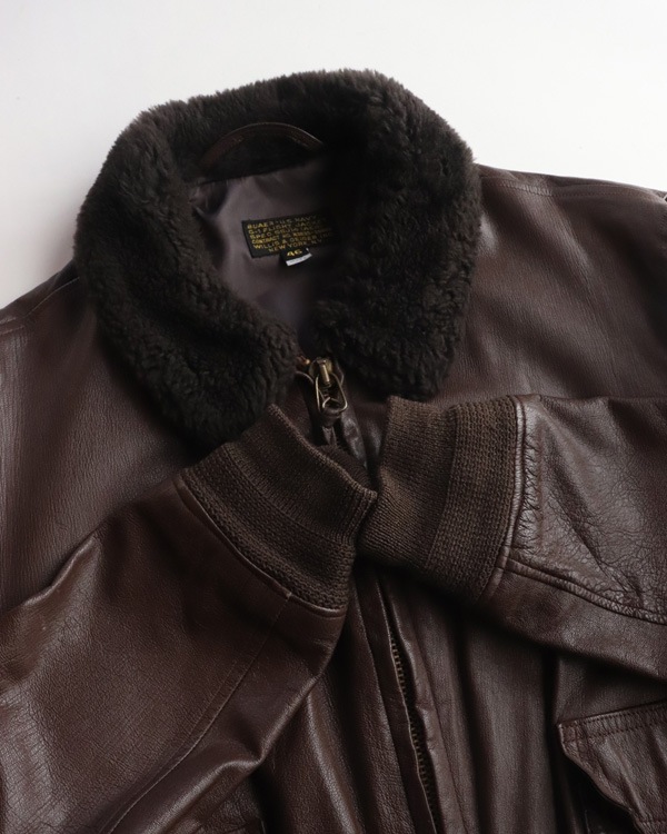 Vintage 80s Brown WILLIS & GEIGER G-1 Flight Jacket (XL)