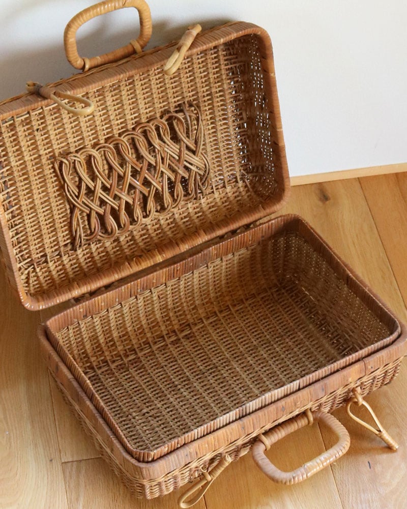 c.1960s Japanese Rattan Suitcase｜1960年代頃 ジャパニーズ ラタン
