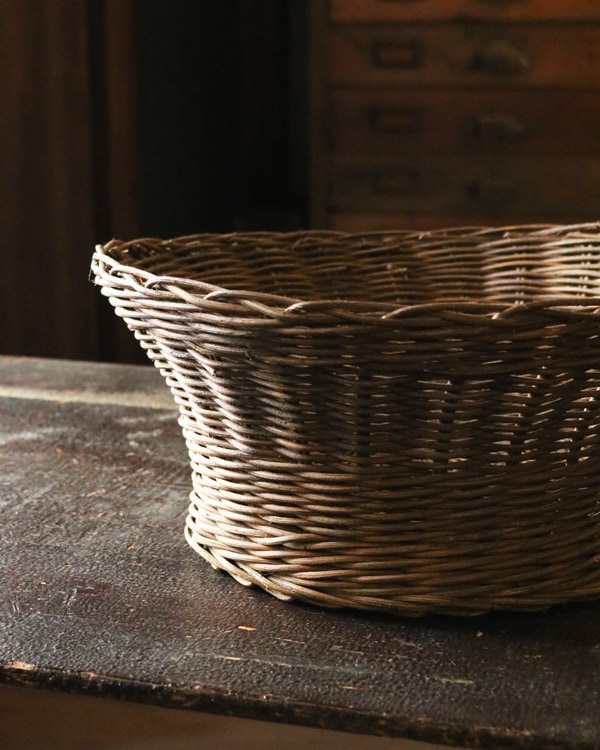 vintage ウィッカー　ラタン　バスケット 11547 ウィッカーバスケット | POSH LIVING CO.,LTD.