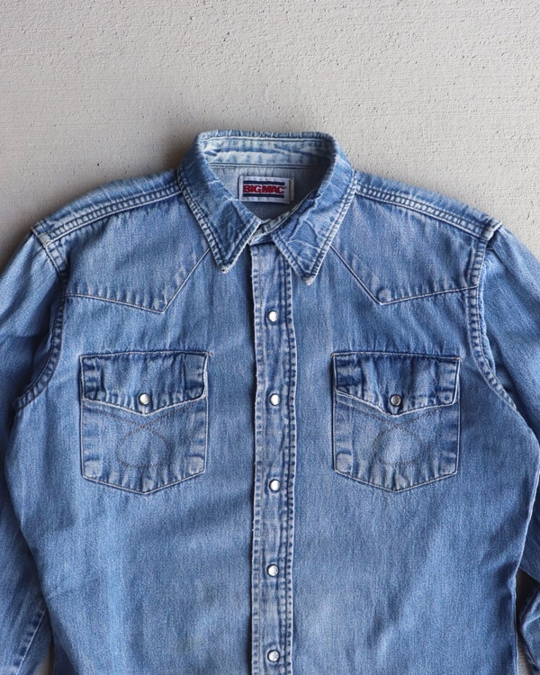 Vintage 80s BIG MAC Denim Western Shirt (S/M)