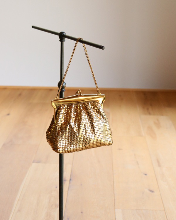 "WHITING & DAVIS CO." Gold Chain Purse w/Box��"WHITING & DAVIS CO." ������ɥ�������ѡ���