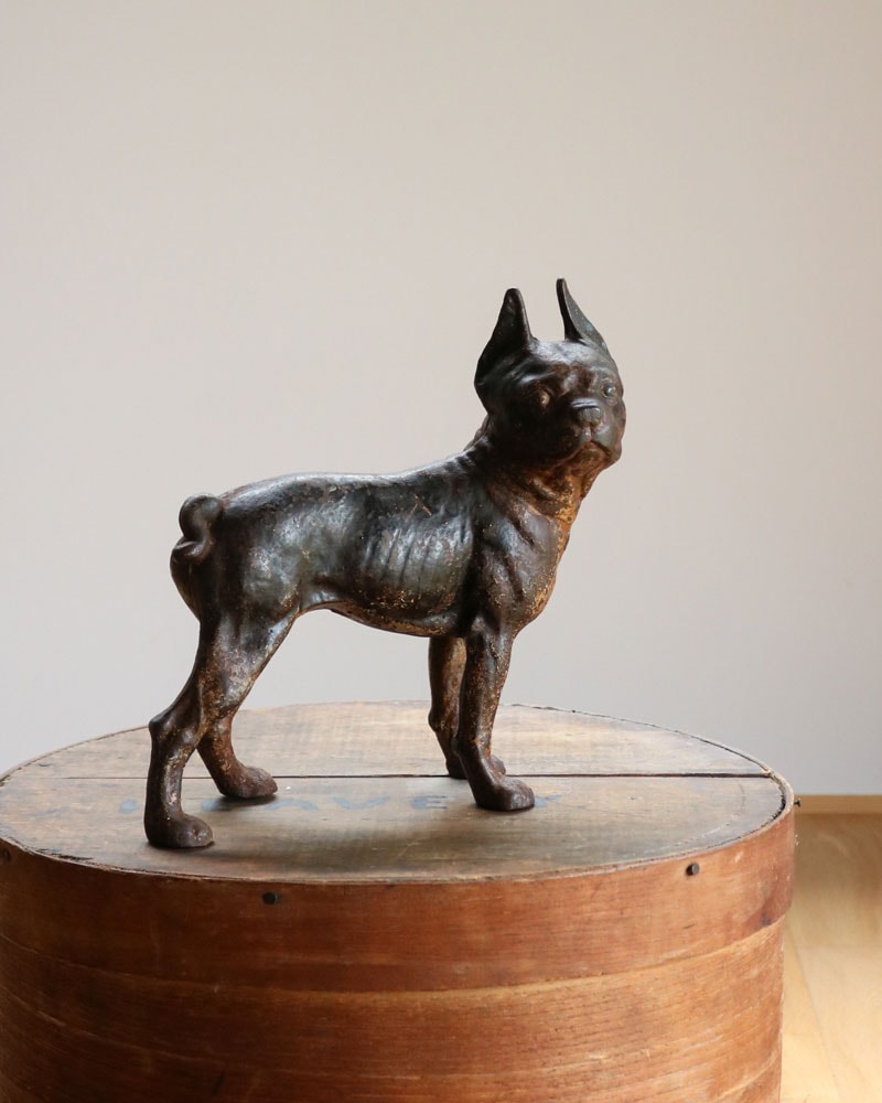 c.1920s Cast Iron Boston Terrier Doorstop｜1920年代頃 キャスト