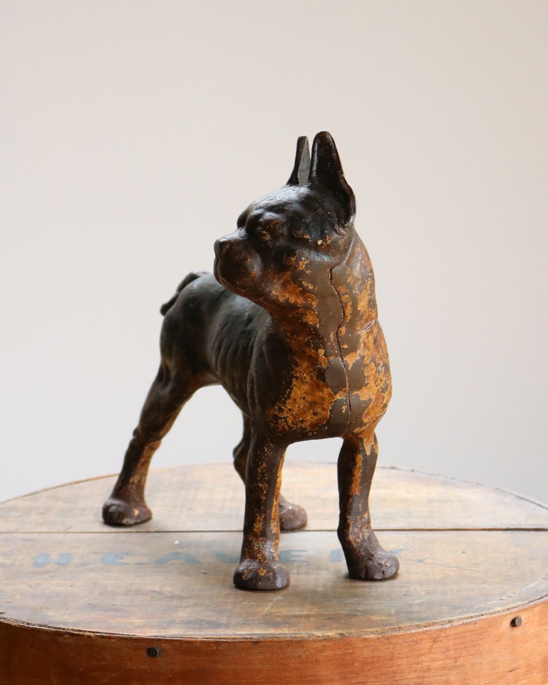 c.1920s Cast Iron Boston Terrier Doorstop｜1920年代頃 キャスト