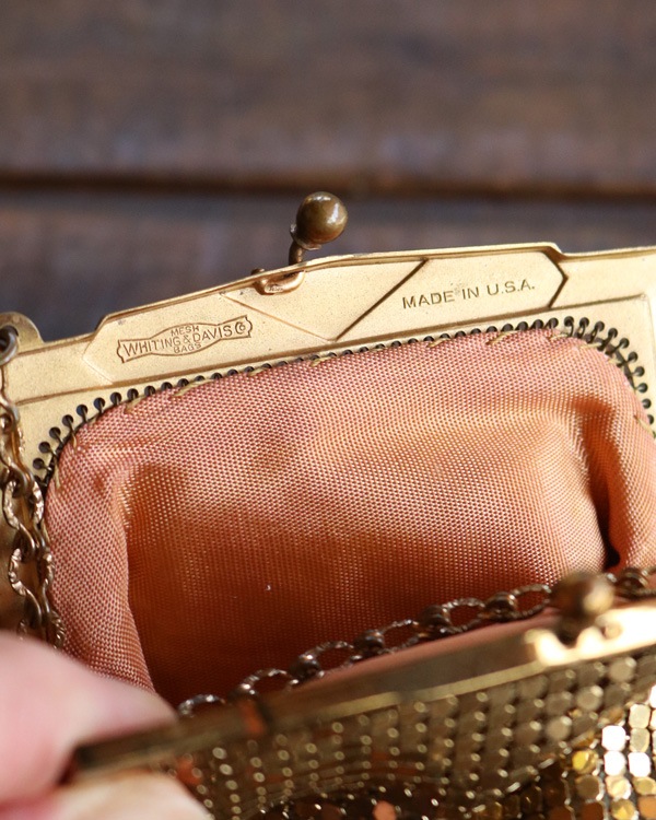 "WHITING & DAVIS CO." Gold Chain Purse��"WHITING & DAVIS CO." ������ɥ�������ѡ���