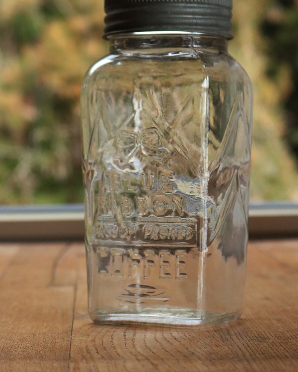 "BLUE RIBBON COFFEE" Glass Jar ��"BLUE RIBBON COFFEE" ���饹���㡼 