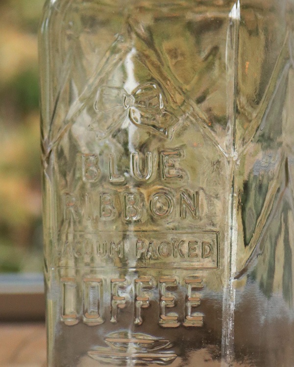 "BLUE RIBBON COFFEE" Glass Jar ��"BLUE RIBBON COFFEE" ���饹���㡼 
